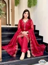 KF 403 Kalaai Fandy Satin Kurti With Bottom Dupatta 